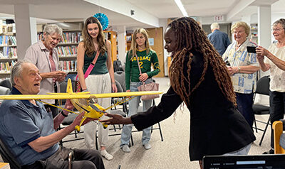 Aviator shares inspiration with Canwood students