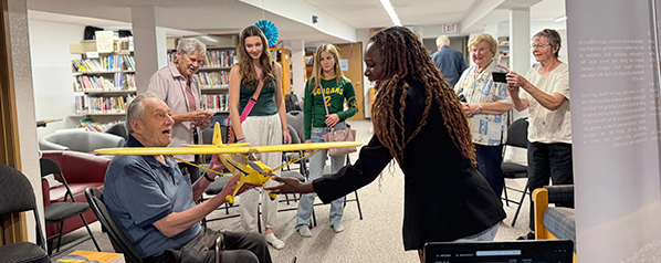 Aviator shares inspiration with Canwood students